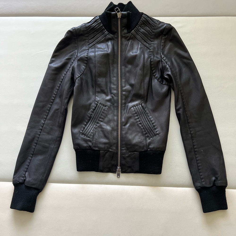 Mackage leather jacket black